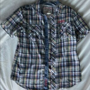 Guess short sleeve button down shirt